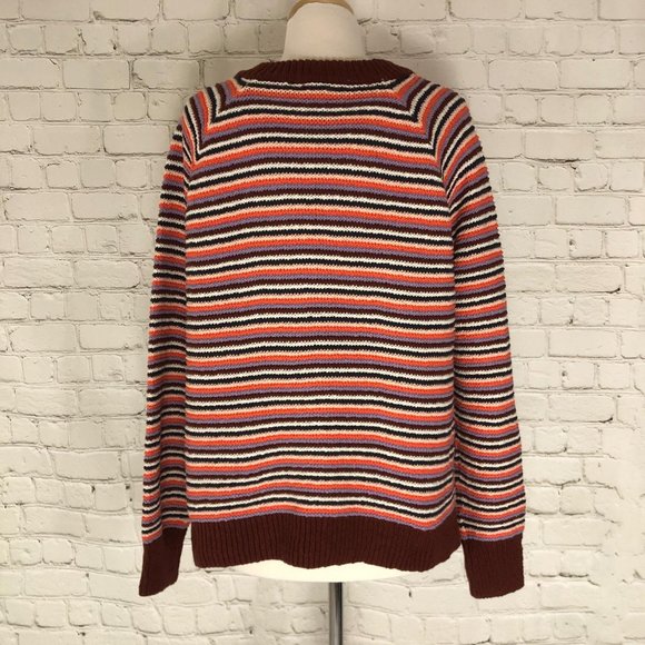 Madewell Striped Pullover Knit Sweater Medium - Picture 6 of 11